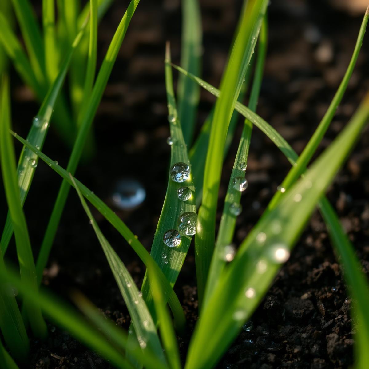 Fresh green Buck Forage Oats growing in rich soil